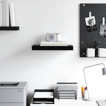 Schwebendes Wandregal Schwarz 40x23x3,8 cm MDF