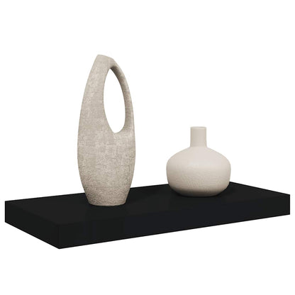 Schweberegal Schwarz 50x23x3,8 cm MDF