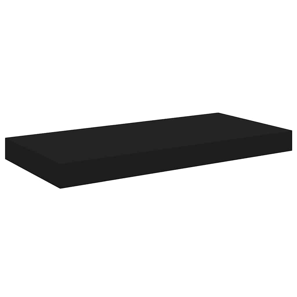 Schweberegale 4 Stk. Schwarz 50x23x3,8 cm MDF
