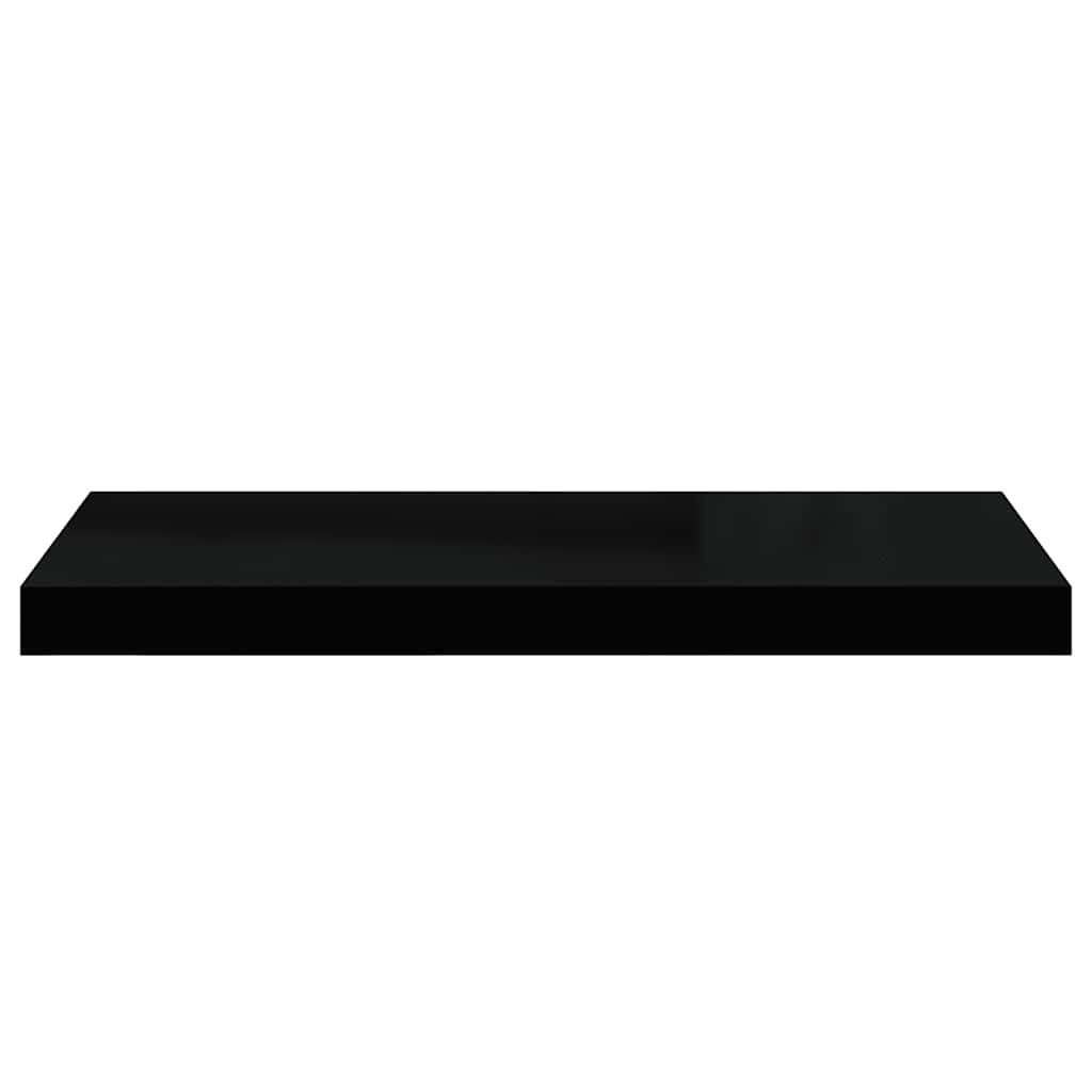 Schweberegale 2 Stk. Schwarz 60x23,5x3,8cm MDF