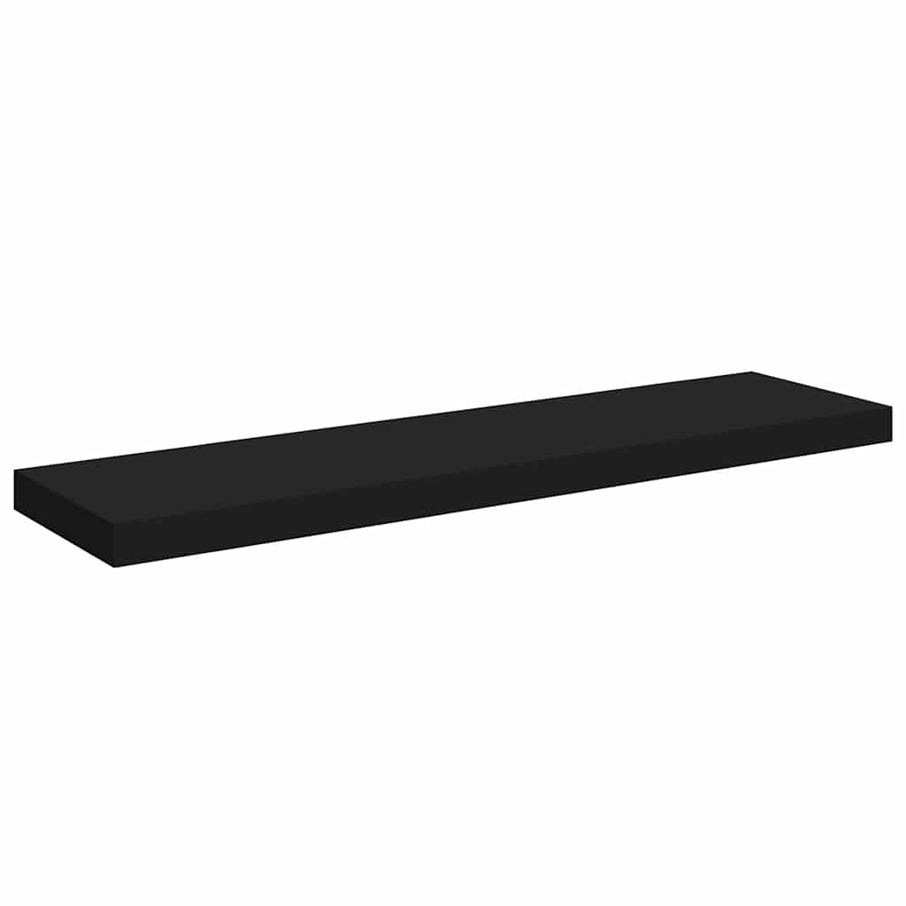 Schweberegale 2 Stk. Schwarz 90x23,5x3,8 cm MDF