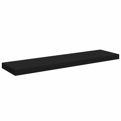 Schweberegale 2 Stk. Schwarz 90x23,5x3,8 cm MDF