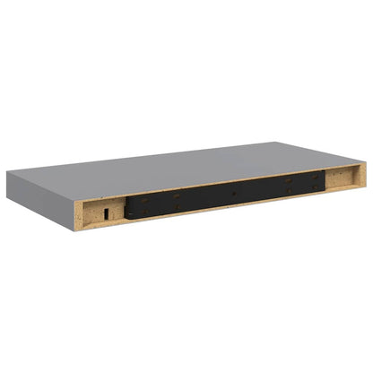 Schweberegale 4 Stk. Grau 50x23x3,8 cm MDF
