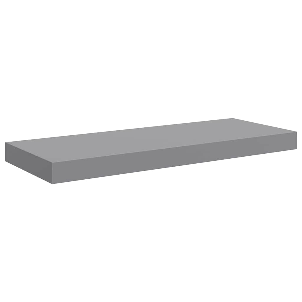 Schwebende Wandregale 2 Stk. Grau 60x23,5x3,8cm MDF