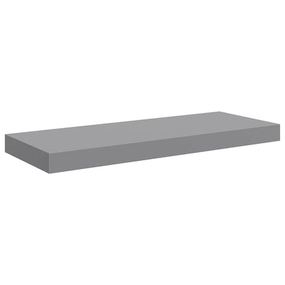 Schwebende Wandregale 2 Stk. Grau 60x23,5x3,8cm MDF