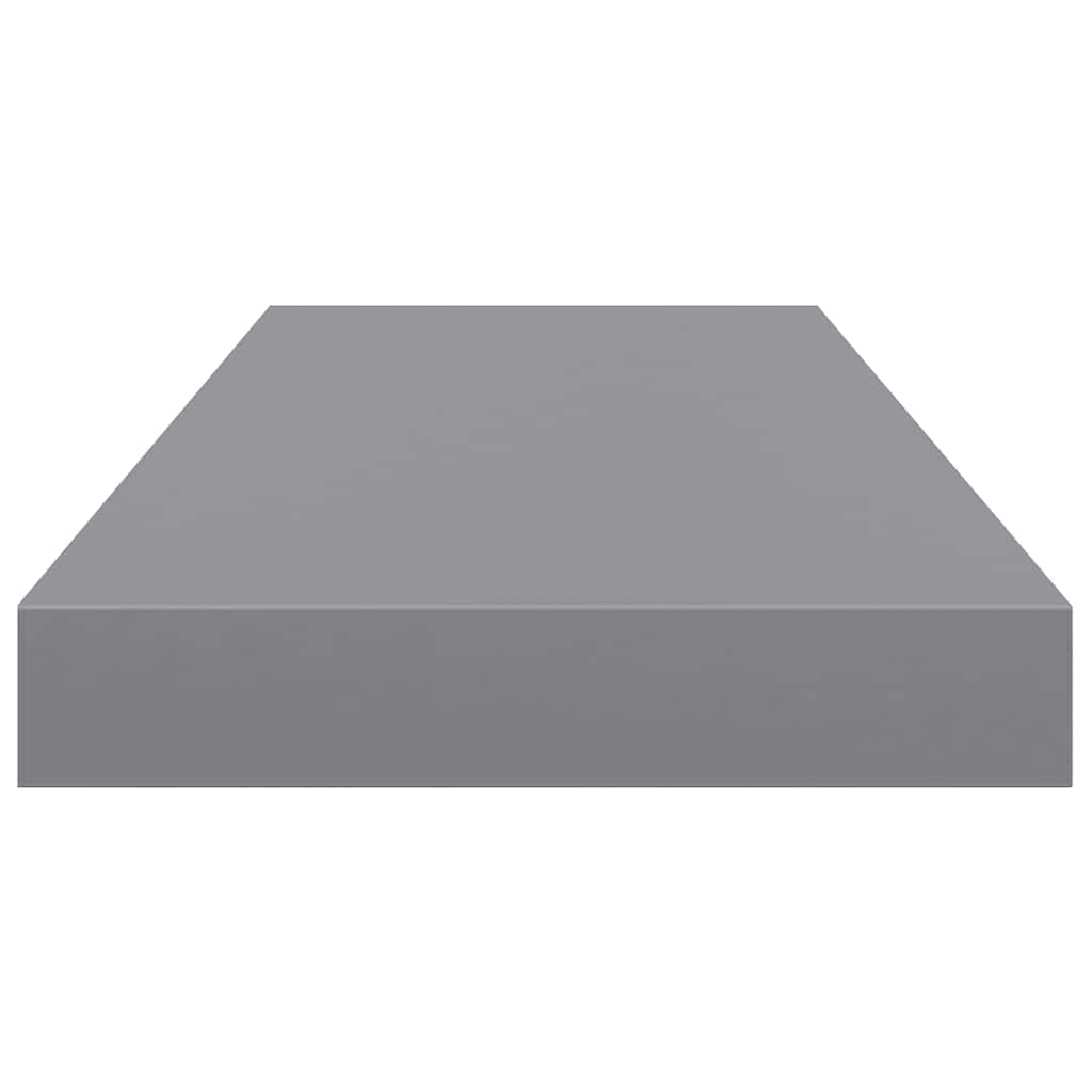 Schwebende Wandregale 2 Stk. Grau 60x23,5x3,8cm MDF