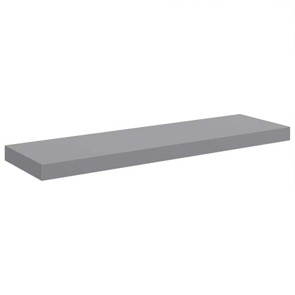 Schweberegale 4 Stk. Grau 80x23,5x3,8 cm MDF