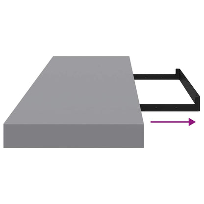 Schweberegal Grau 90x23,5x3,8 cm MDF