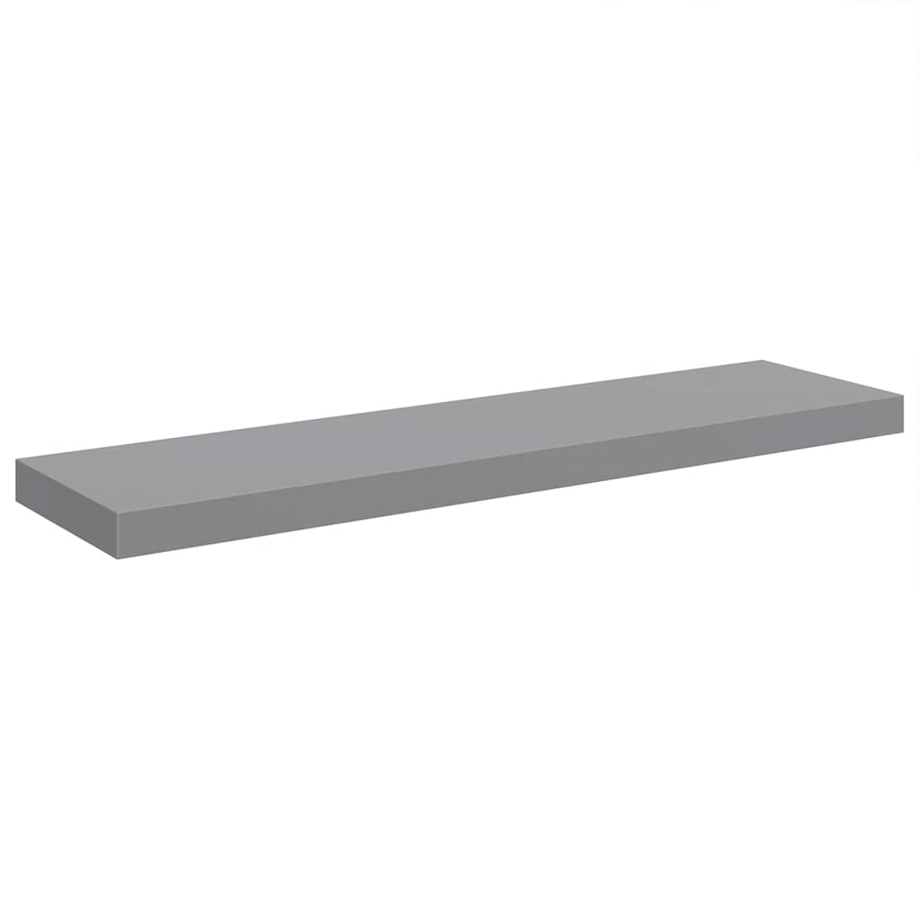 Schwebende Wandregale 2 Stk. Grau 90x23,5x3,8cm MDF
