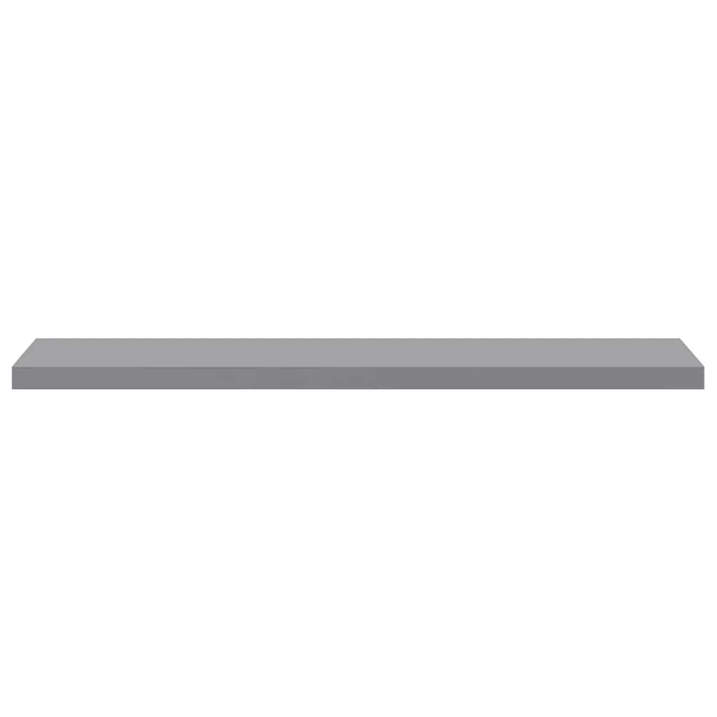 Schwebende Wandregale 2 Stk. Grau 120x23,5x3,8 cm MDF