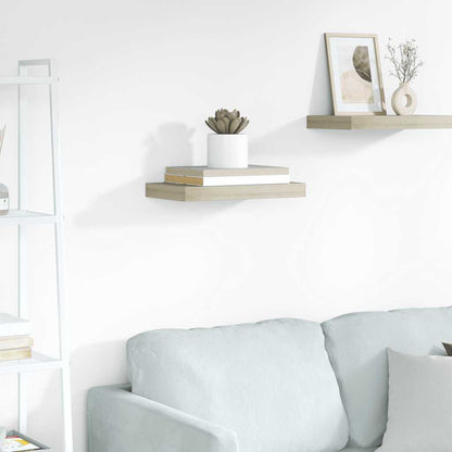 Schwebendes Wandregal Eichefarben 40x23x3,8 cm MDF