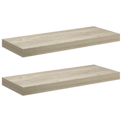 Schwebende Wandregale 2 Stk. Eichefarben 60x23,5x3,8cm MDF