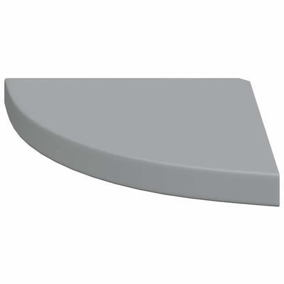 Eck-Schweberegale 2 Stk. Grau 35x35x3,8 cm MDF