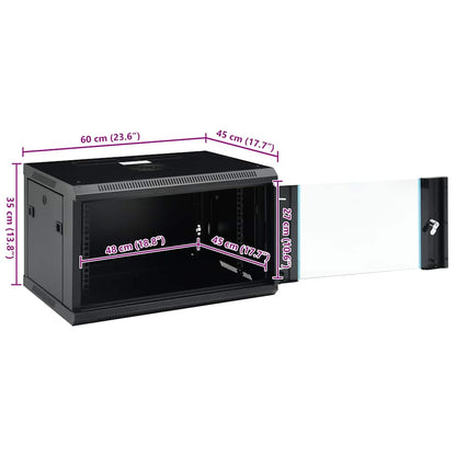 6U Netzwerkschrank Wandmontage 19" IP20 600x450x350 mm