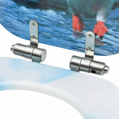 Toilettensitze mit Soft-Close-Deckel 2 Stk. MDF Pinguin-Design