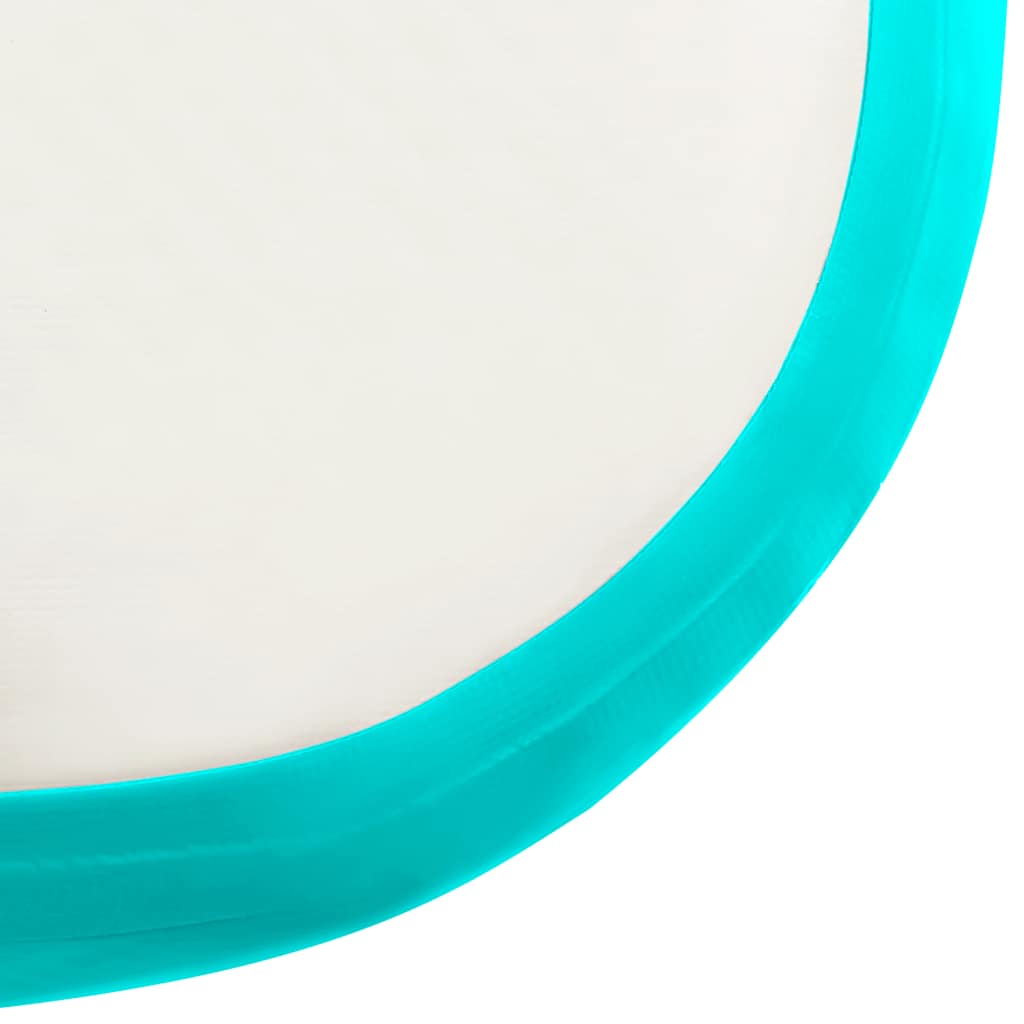 Aufblasbare Gymnastikmatte mit Pumpe 60x100x20 cm PVC Grün