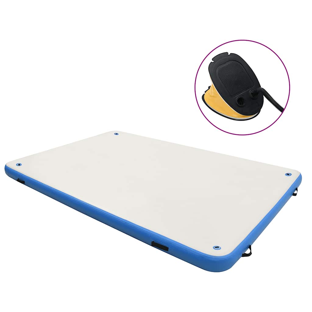 Aufblasbare Schwimmmatte Blau und Weiß 200x150x15 cm