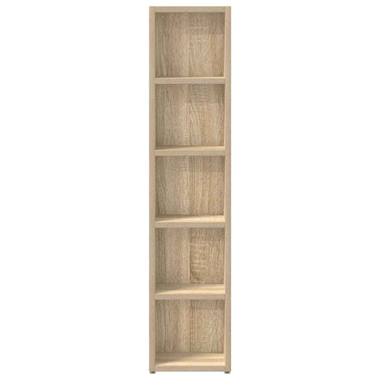CD-Regale 2 Stk. Sonoma-Eiche 21x16x93,5 cm Holzwerkstoff