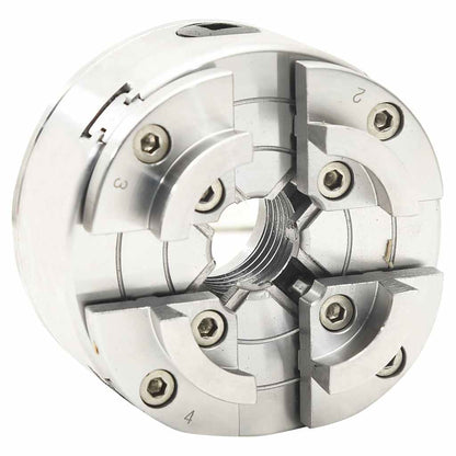 4-Backen-Drechselfutter mit M33 Aufnahme Stahl Silbern 96 mm