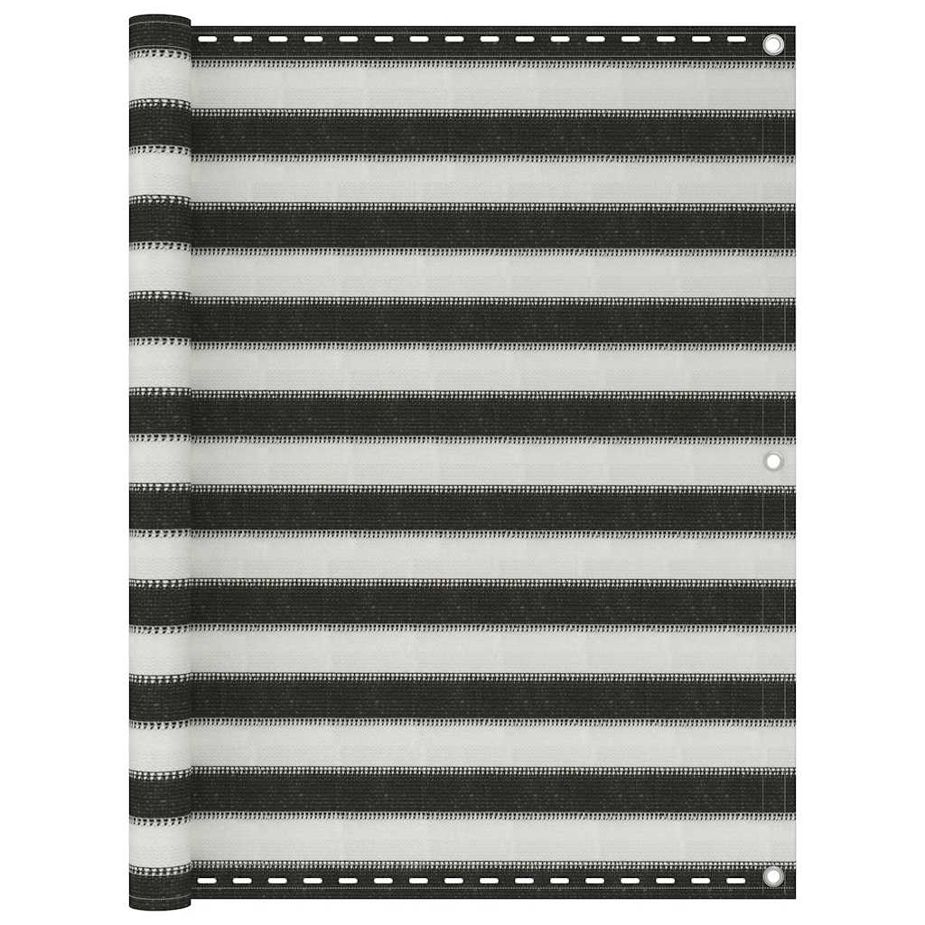 Balkon-Sichtschutz HDPE 120x500 cm Anthrazit und Weiß