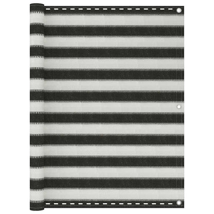 Balkon-Sichtschutz HDPE 120x500 cm Anthrazit und Weiß