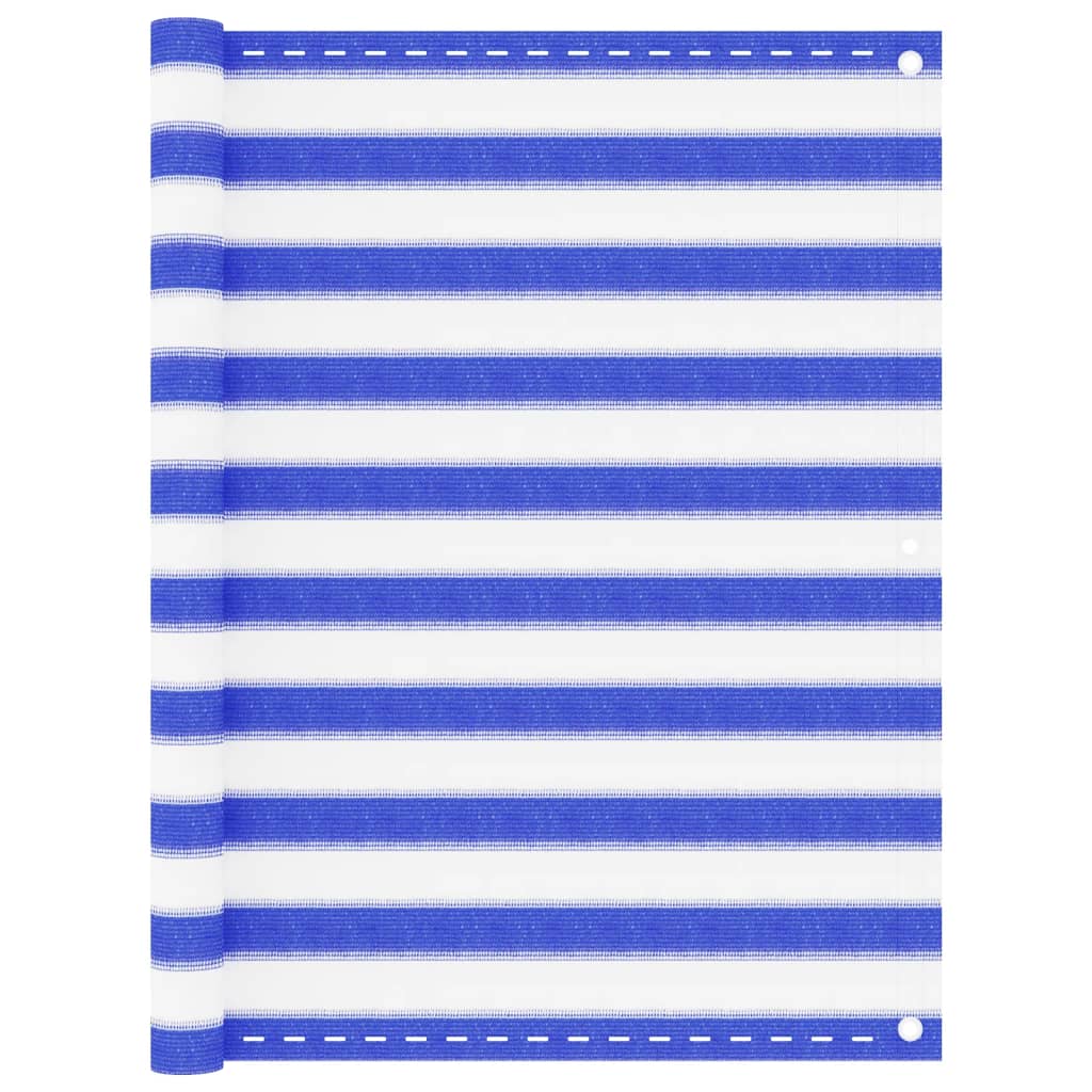 Balkon-Sichtschutz Blau und Weiß 120x300 cm HDPE