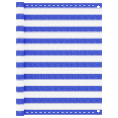 Balkon-Sichtschutz Blau und Weiß 120x300 cm HDPE