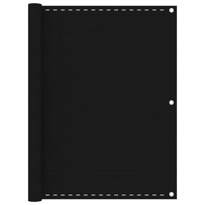 Balkon-Sichtschutz Schwarz 120x400 cm HDPE