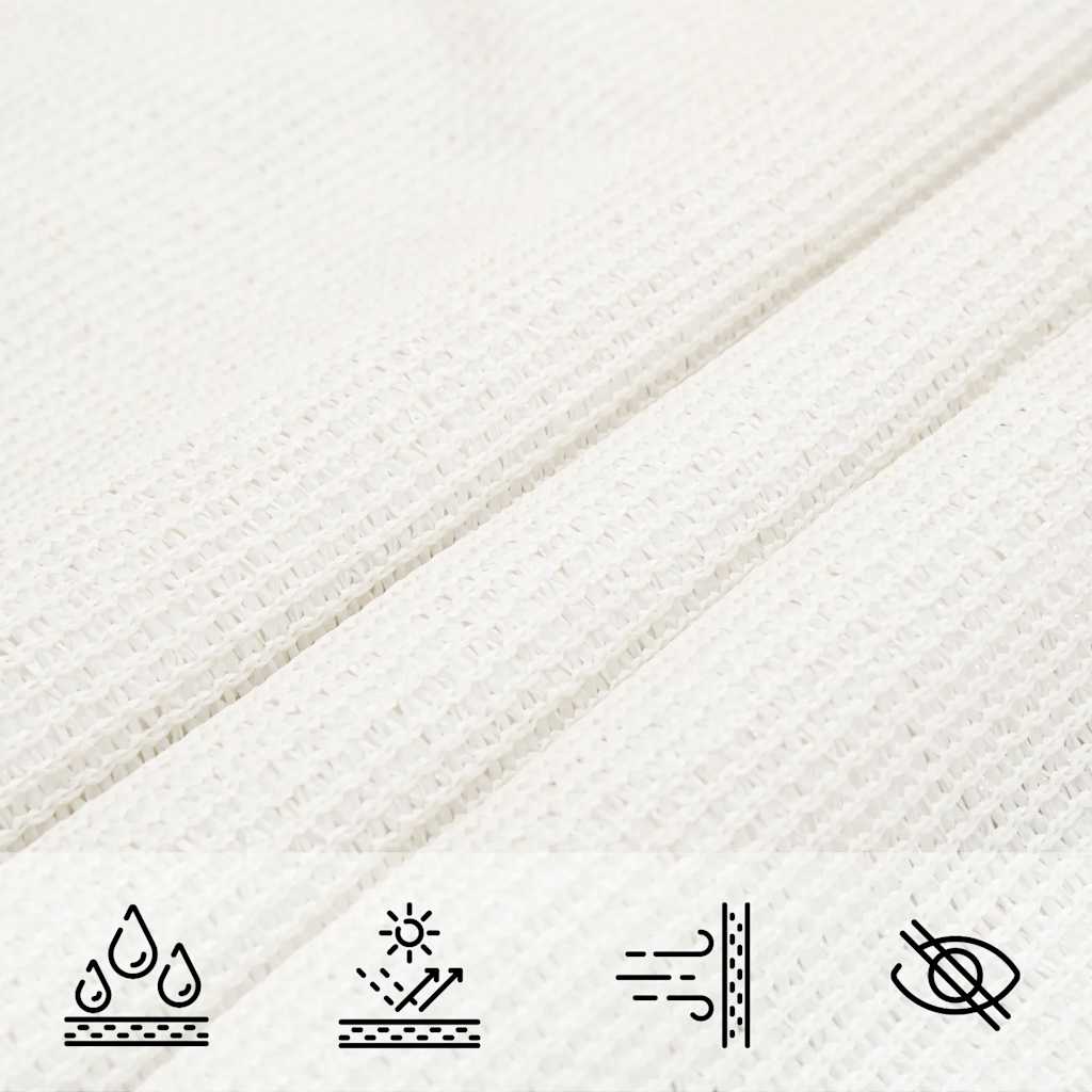 Sonnensegel 160 g/m² Weiß 2,5x4,5 m HDPE