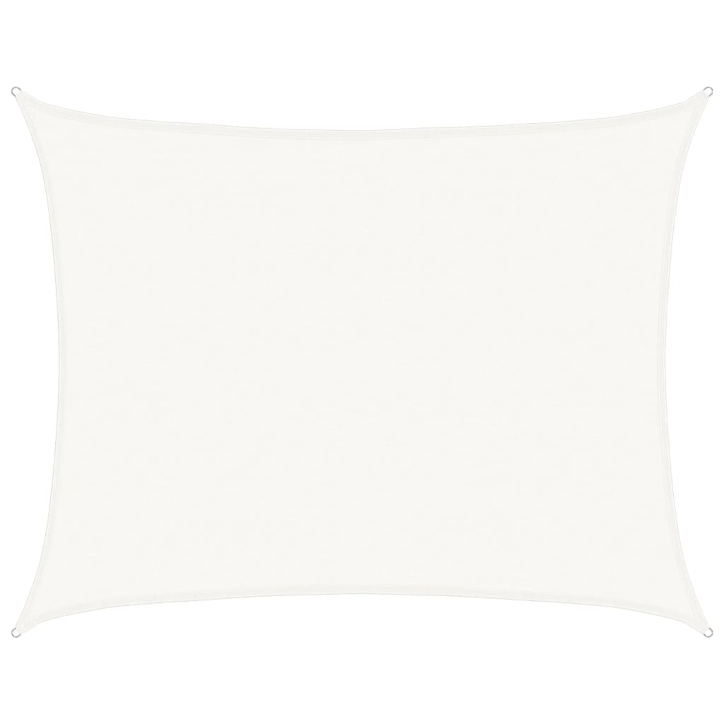 Sonnensegel 160 g/m² Weiß 6x7 m HDPE