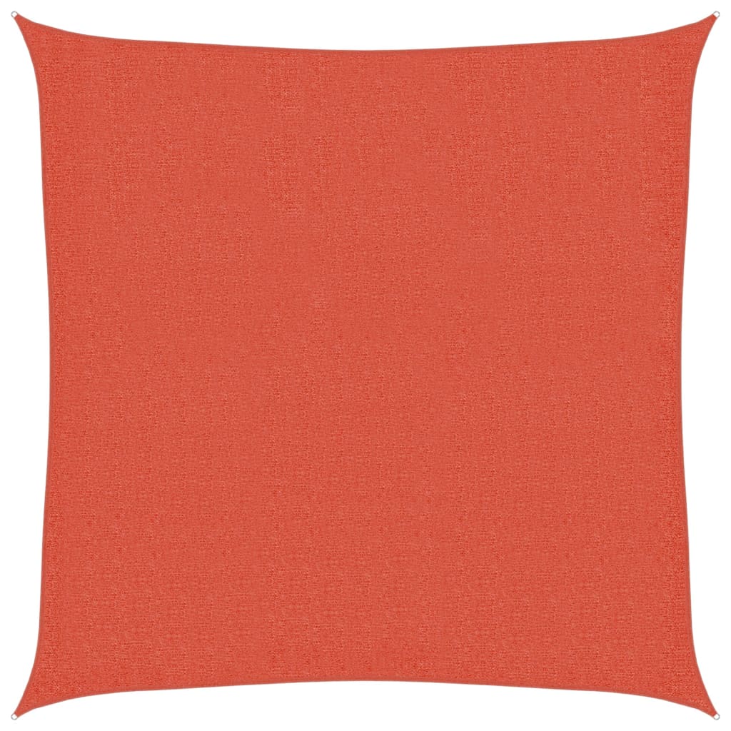 Sonnensegel 160 g/m² Quadratisch Terrakottarot 3,6x3,6 m HDPE