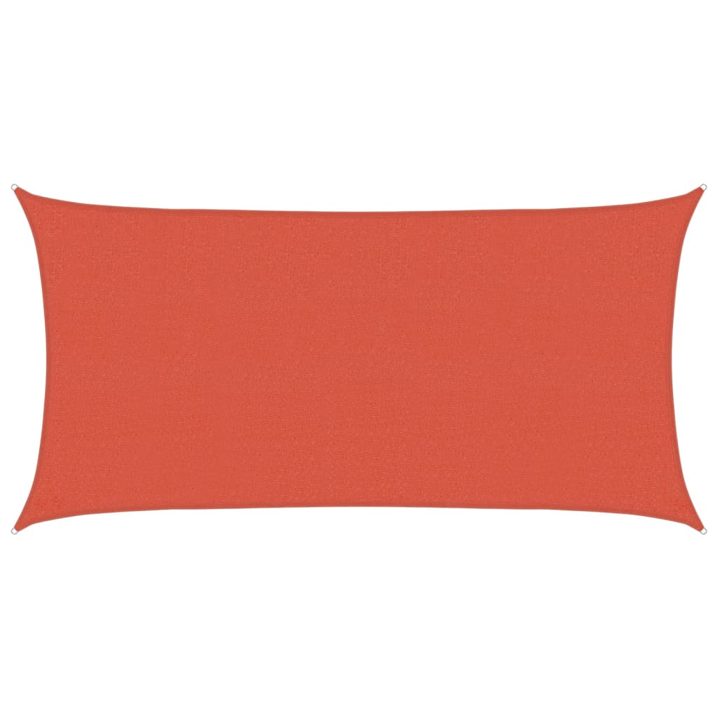 Sonnensegel 160 g/m² Terrakottarot 2,5x4,5 m HDPE