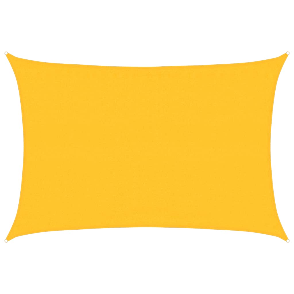 Sonnensegel 160 g/m² Rechteckig Gelb 3,5x4,5 m HDPE