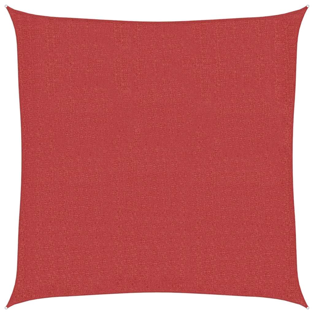 Sonnensegel 160 g/m² Rot 7x7 m HDPE