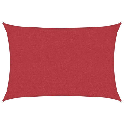 Sonnensegel 160 g/m² Rot 2,5x4 m HDPE