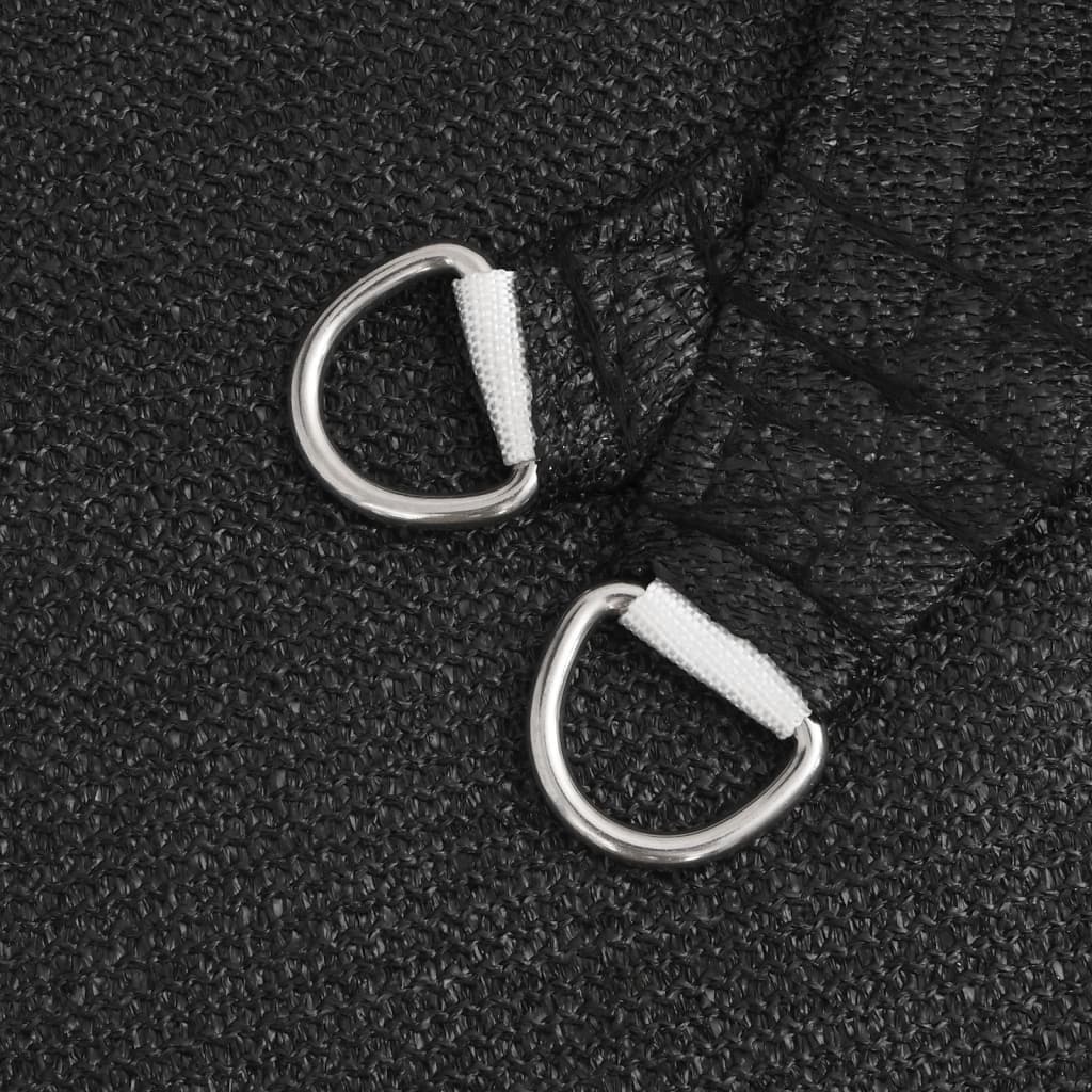 Sonnensegel 160 g/m² Schwarz 2x3 m HDPE