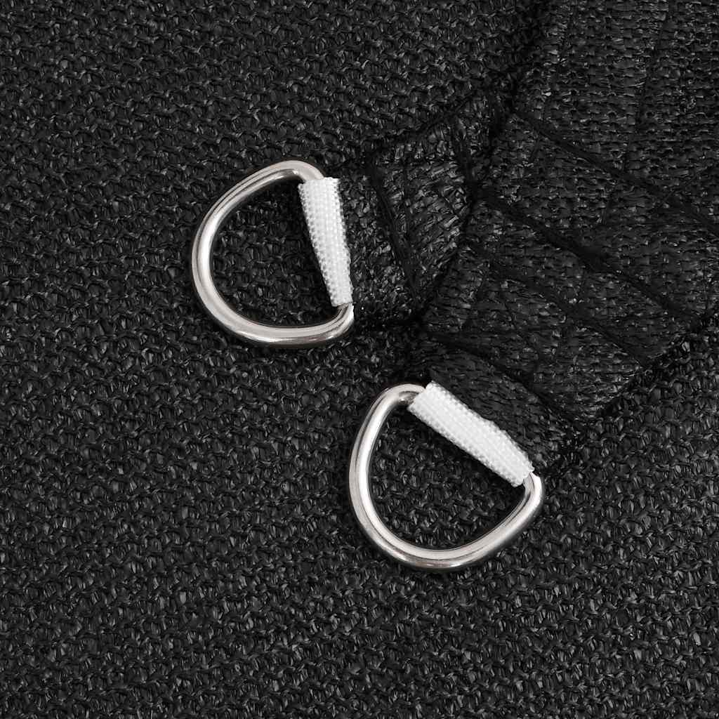 Sonnensegel 160 g/m² Dreieckig Schwarz 3x4x4 m HDPE