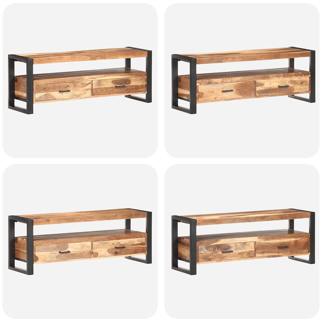 TV-Schrank 120x35x45 cm Massivholz Honigfarben