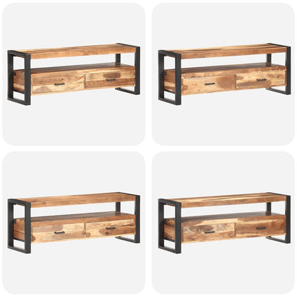 TV-Schrank 120x35x45 cm Massivholz Honigfarben