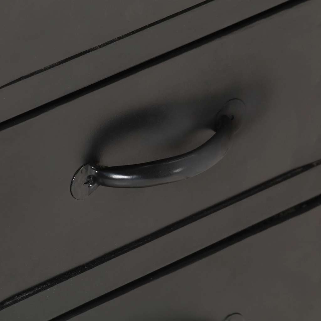 Sideboard 110x30x65 cm Raues Mango-Massivholz und Stahl