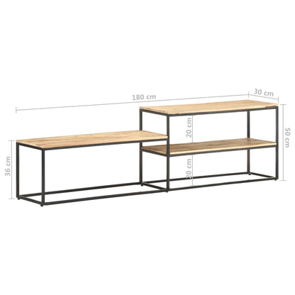 TV-Schrank 180x30x50 cm Raues Mangoholz