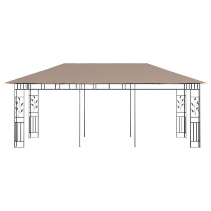 Pavillon mit Moskitonetz 6x3x2,73 m Taupe 180 g/m²