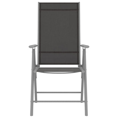 Gartenstühle Klappbar 2 Stk. Textilene Schwarz