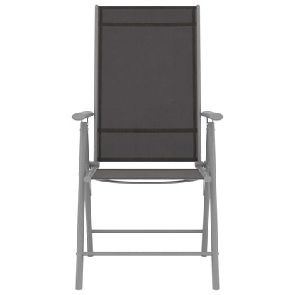 Gartenstühle Klappbar 6 Stk. Textilene Schwarz