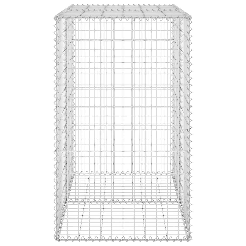 Gabionenwand mit Abdeckung Verzinkter Stahl 100x60x100 cm