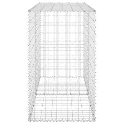 Gabionenwand mit Abdeckung Verzinkter Stahl 150x60x100 cm