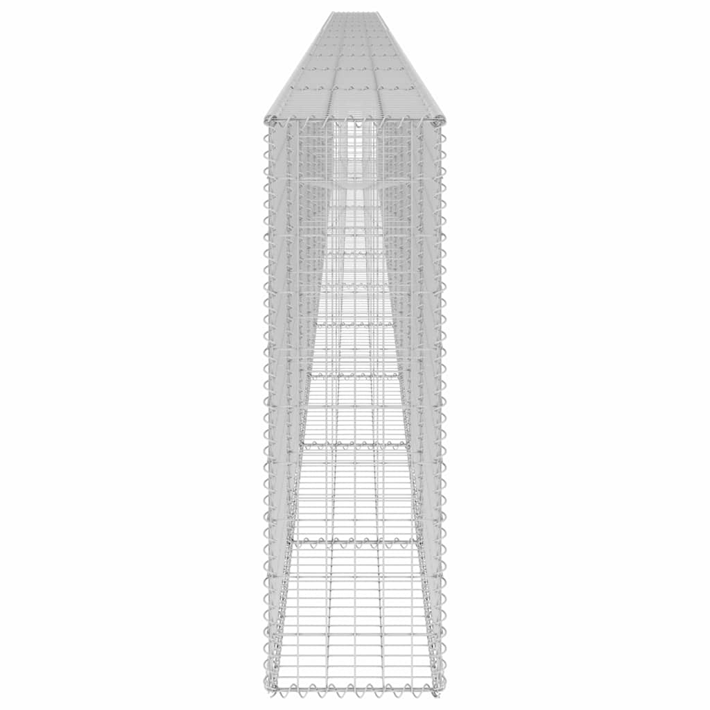 Gabionenwand mit Abdeckung Verzinkter Stahl 900x30x100 cm