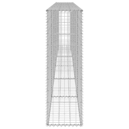 Gabionenwand mit Abdeckung Verzinkter Stahl 300x30x100 cm