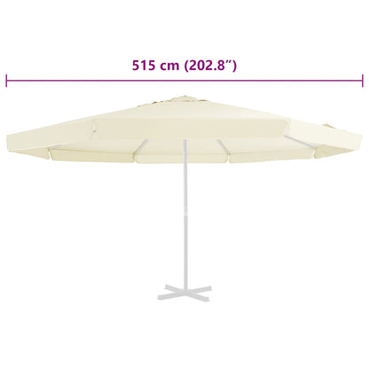 Ersatzbezug für Sonnenschirm Sandfarben 515 cm