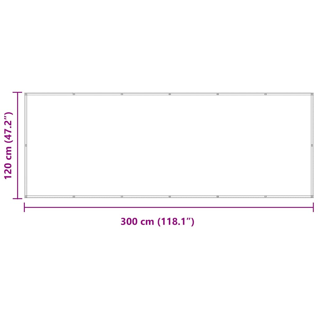 Balkon-Sichtschutz Anthrazit 120x300 cm Oxford-Gewebe